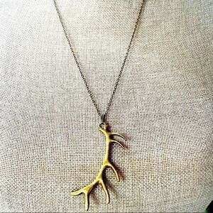 Deer Antler Pendant Necklace, Handmade, NWT